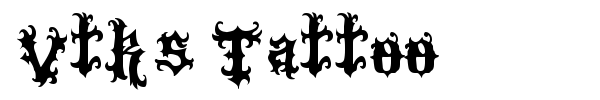 Vtks Tattoo font preview